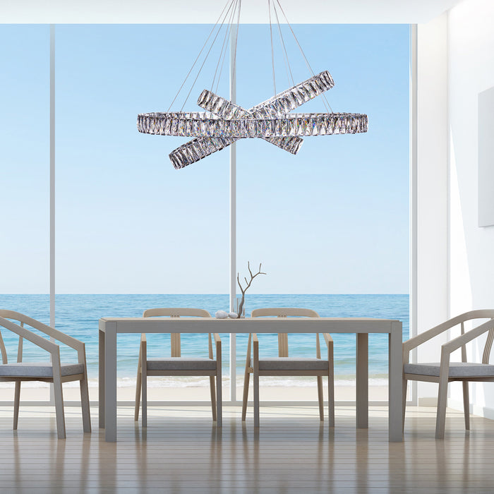 Finesse Decor-Crystal Elegance LED Chandelier 3 Ovals-SKU: CH-415