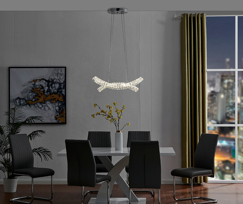 Finesse Decor-Monroe Crystal Chandelier Chrome-SKU: CH-621