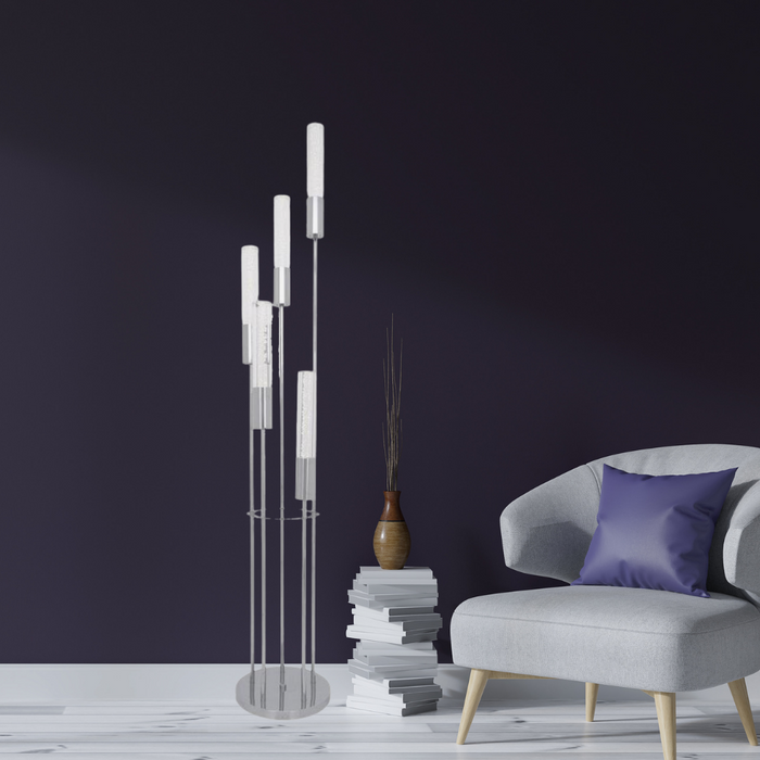 Finesse Decor-Acrylic Cylinder Floor Lamp 5 Light-SKU: FL-1148