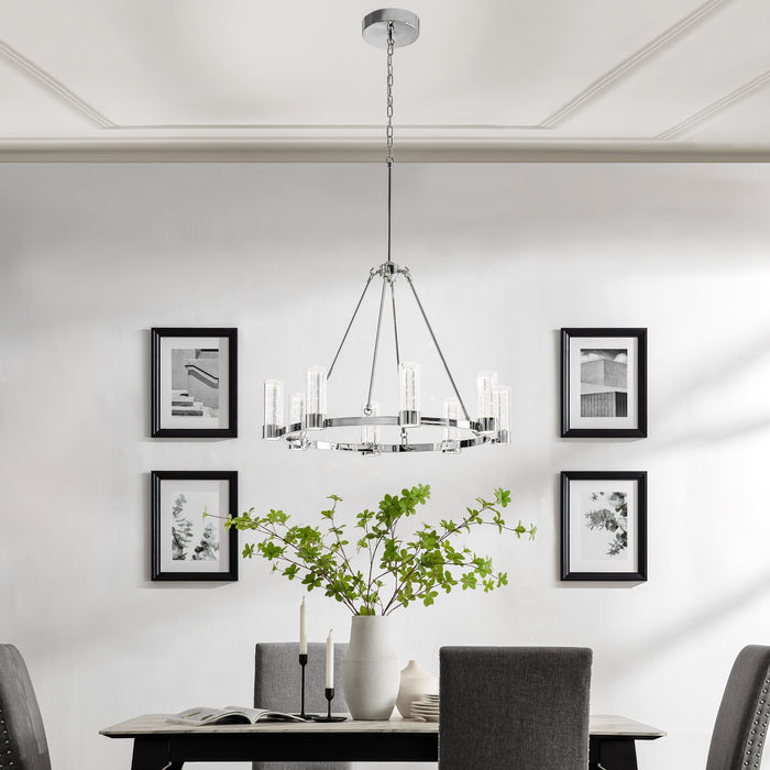 Finesse Decor-Victory 8 Light Chandelier Chrome-SKU: CH-1101-8C