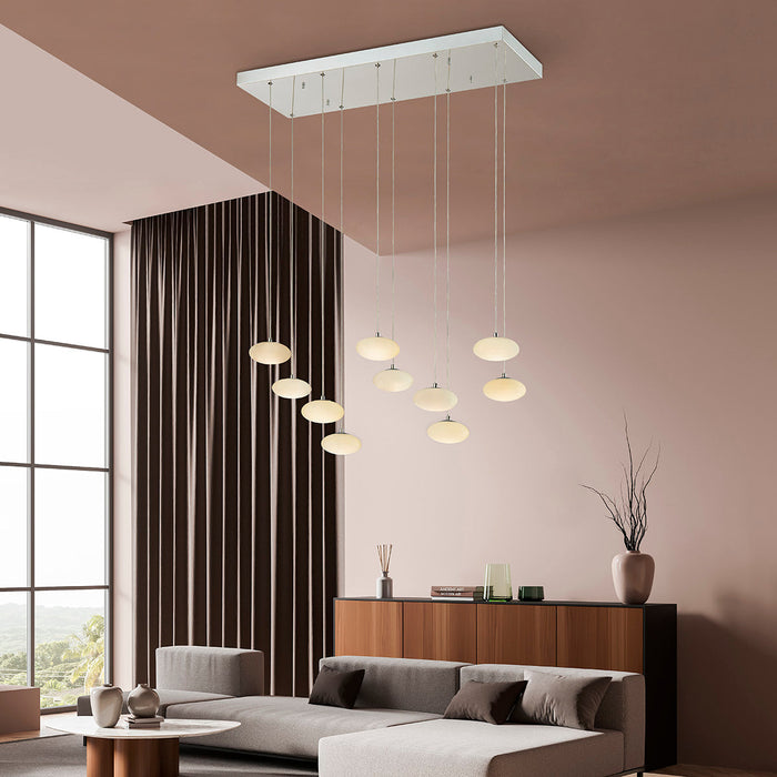 Finesse Decor-Spanish Alabaster Rectangular Chandelier-SKU: CH-0040-10REC
