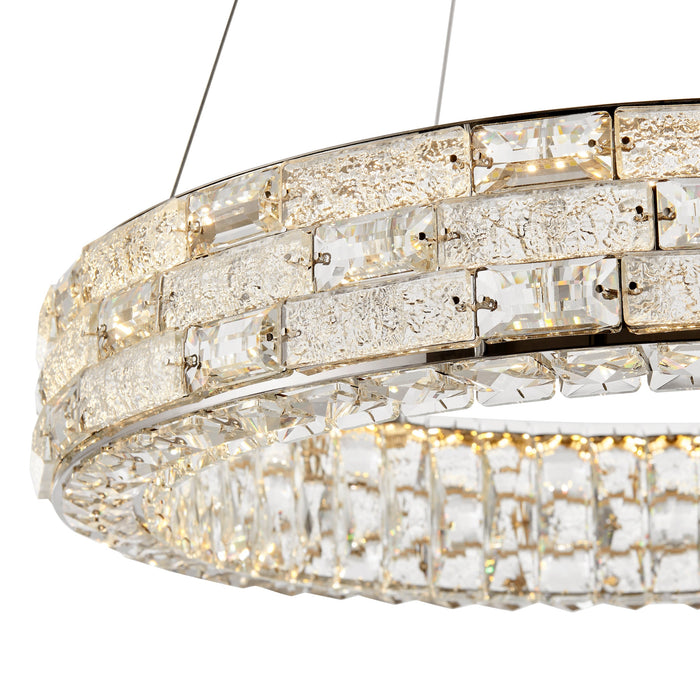Finesse Decor-1 Ring Crystal Chandelier Chrome-SKU: CH-680-R1