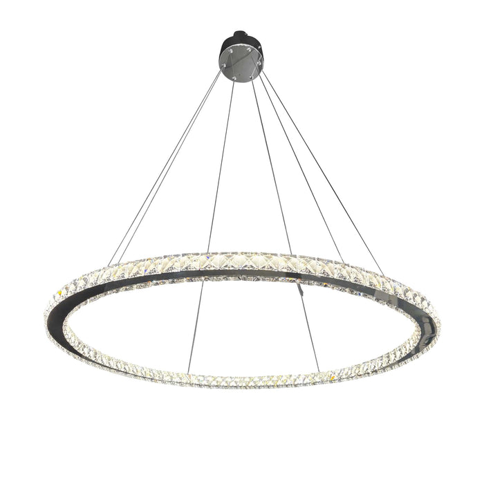 Finesse Decor-1 Thin Ring Crystal Chandelier Chrome-SKU: CH-660-RD