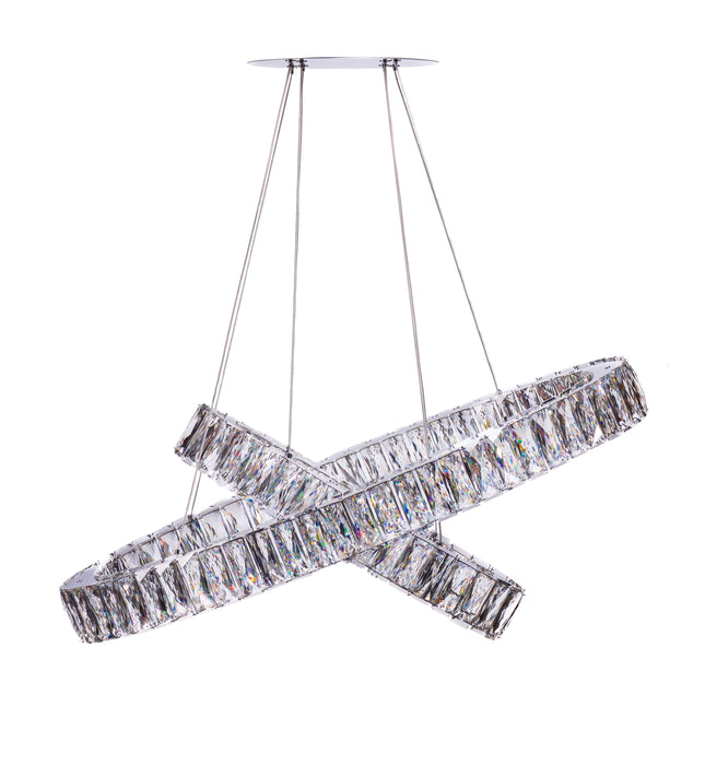 Finesse Decor- Crystal Elegance LED Chandelier 2 Ovals- SKU: CH-414