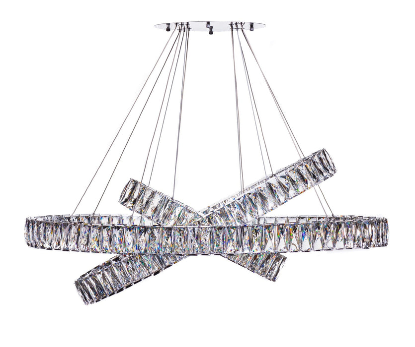 Finesse Decor-Crystal Elegance LED Chandelier 3 Ovals-SKU: CH-415