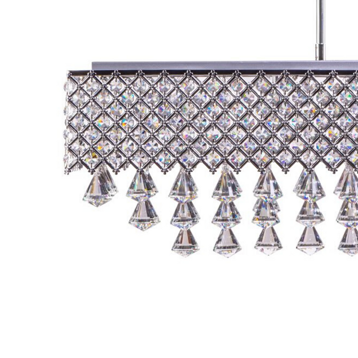 Finesse Decor- Cinderella Crystal Rectangular Chandelier 12 Light-SKU: FN-616