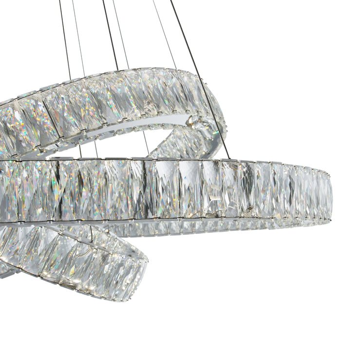 Finesse Decor-Crystal Elegance Three Ring Chandelier-SKU: CH-415-RO