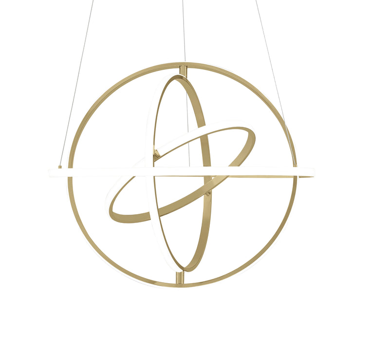 Finesse Decor-Oxford LED Adjustable Chandelier Sandy Gold-SKU: CH-010-G