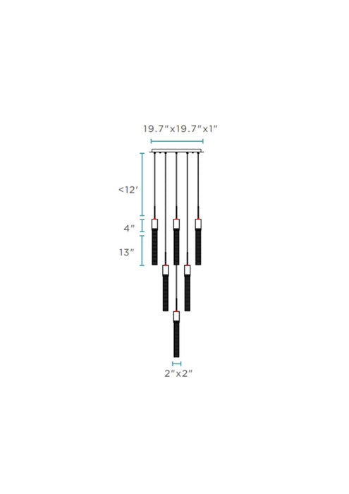 Finesse Decor-Rectangular Crystal Chandelier XL 13 Light-SKU: FN-1133-13
