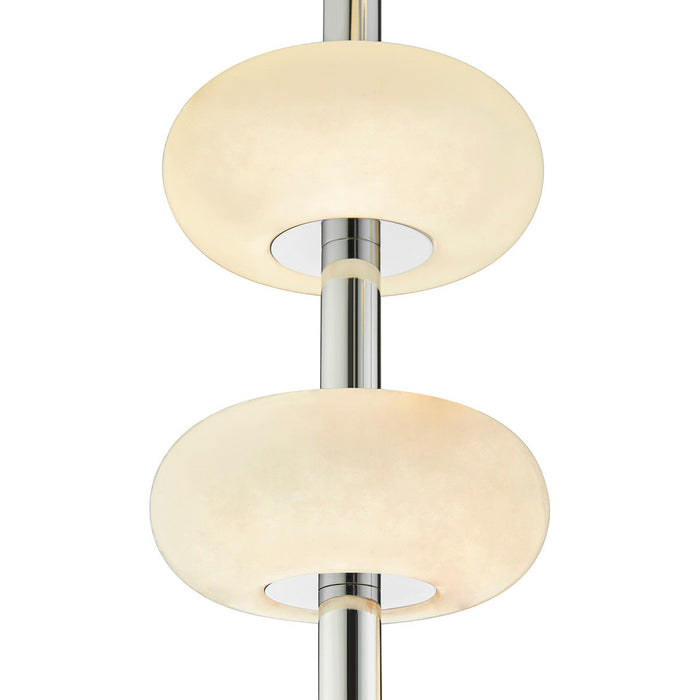 Finesse Decor-Spanish Alabaster Round Chandelier Chrome-SKU: CH-0050-5R