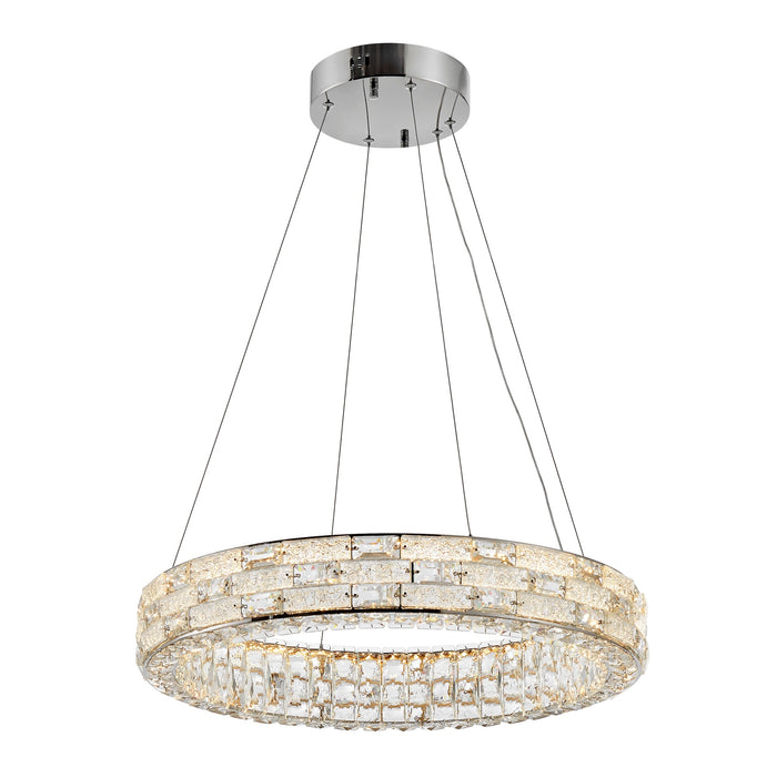 Finesse Decor-1 Ring Crystal Chandelier Chrome-SKU: CH-680-R1